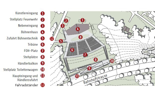 Lageplan Freilichtbühne