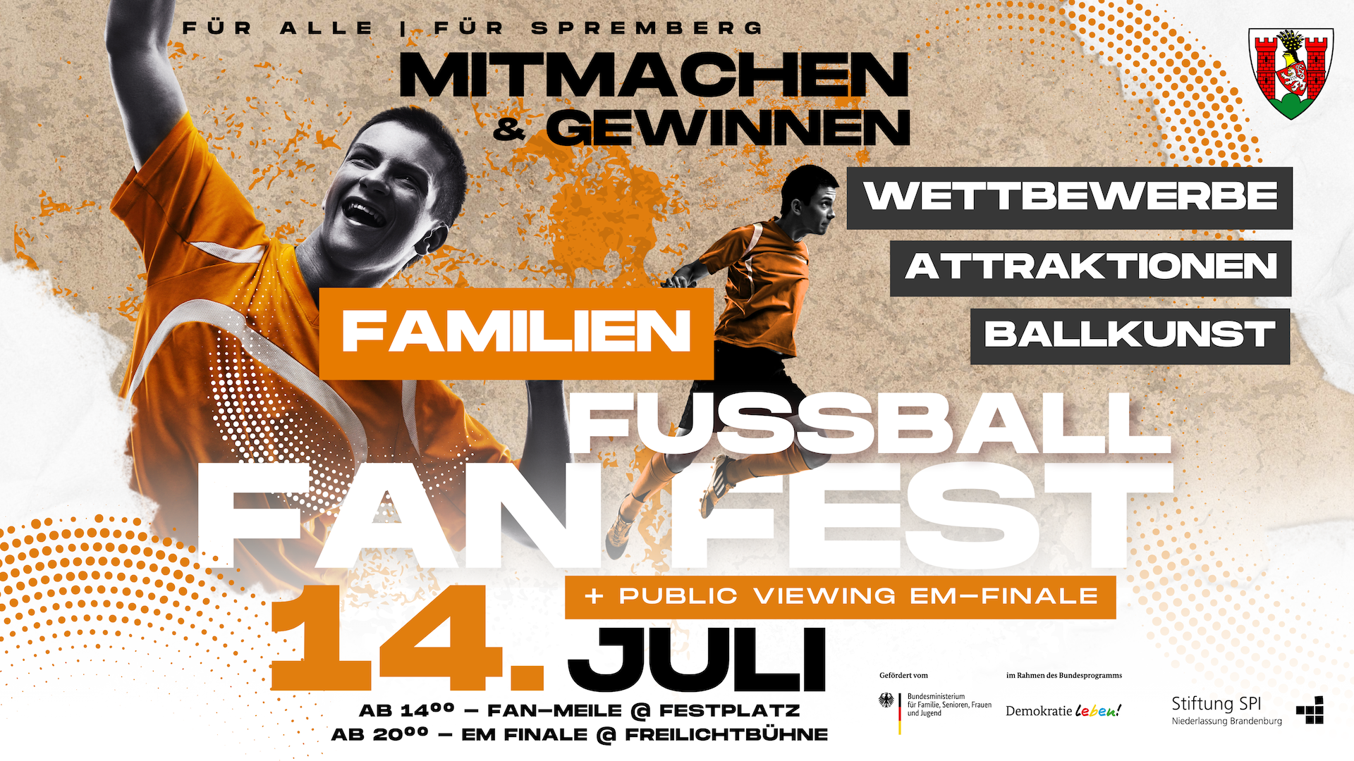 Großes Fußballfest zum Finale der EM mit Public Viewing – Freilichtbühne Spremberg