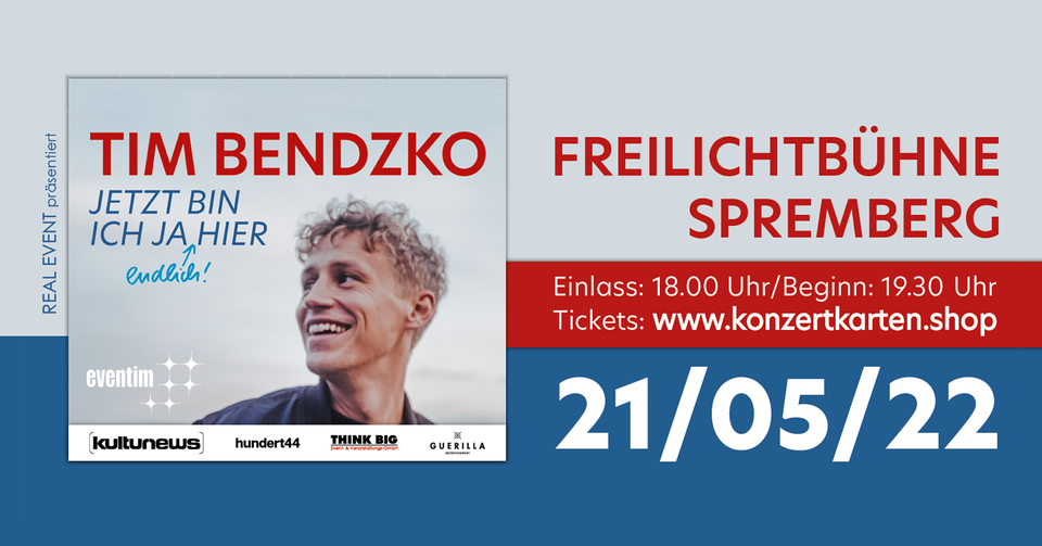 TIM BEDZKO LIVE- "JETZT BIN ICH JA endlich HIER" Tour 2022 – Freilichtbühne Spremberg